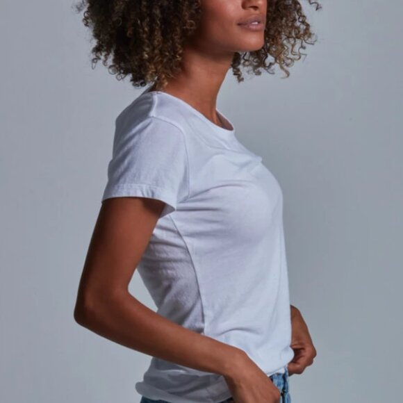 Women's Onno Short Sleeve Bamboo T-Shirt Natural/White - Picture 1 of 3